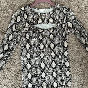 Longesleeved Snakeskin Top